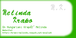 melinda krapo business card